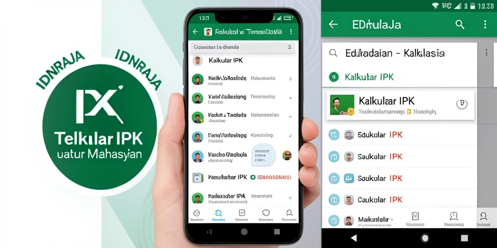 Antarmuka aplikasi Kalkulator IPK IDNRAJA yang ramah pengguna.