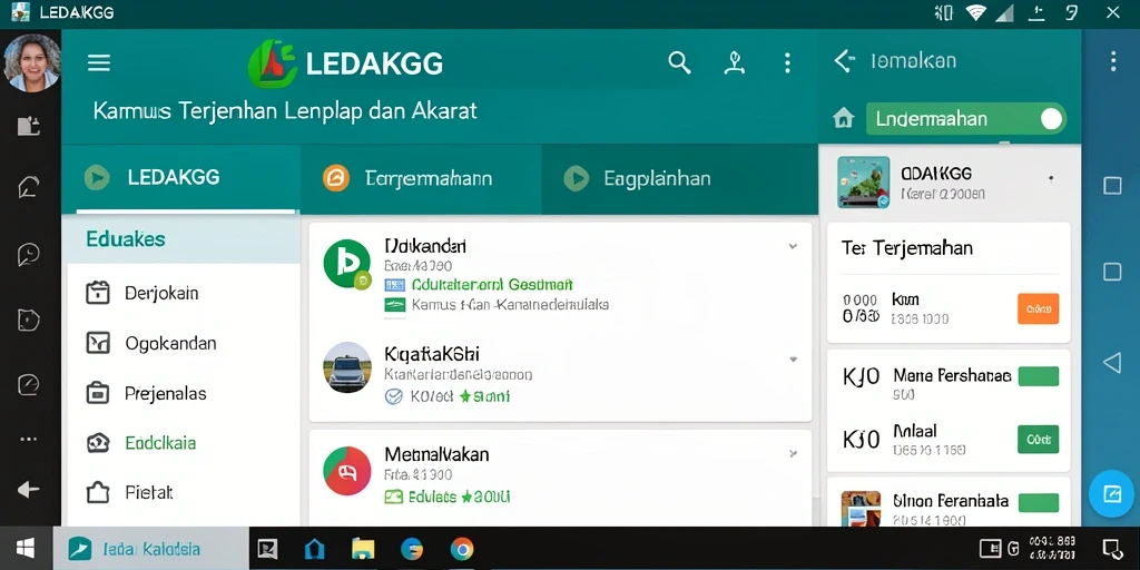 Tampilan antarmuka aplikasi LEDAKGG yang user-friendly.